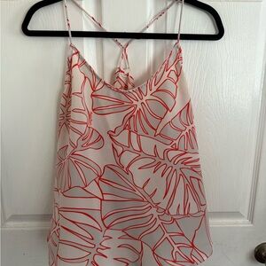 Manuhealii Cream and Red Print Top